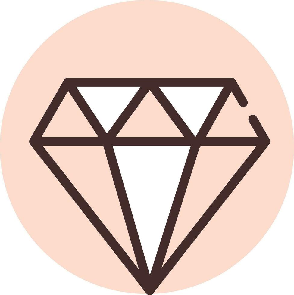 Kosmetikdiamant, Symbol, Vektor auf weißem Hintergrund.