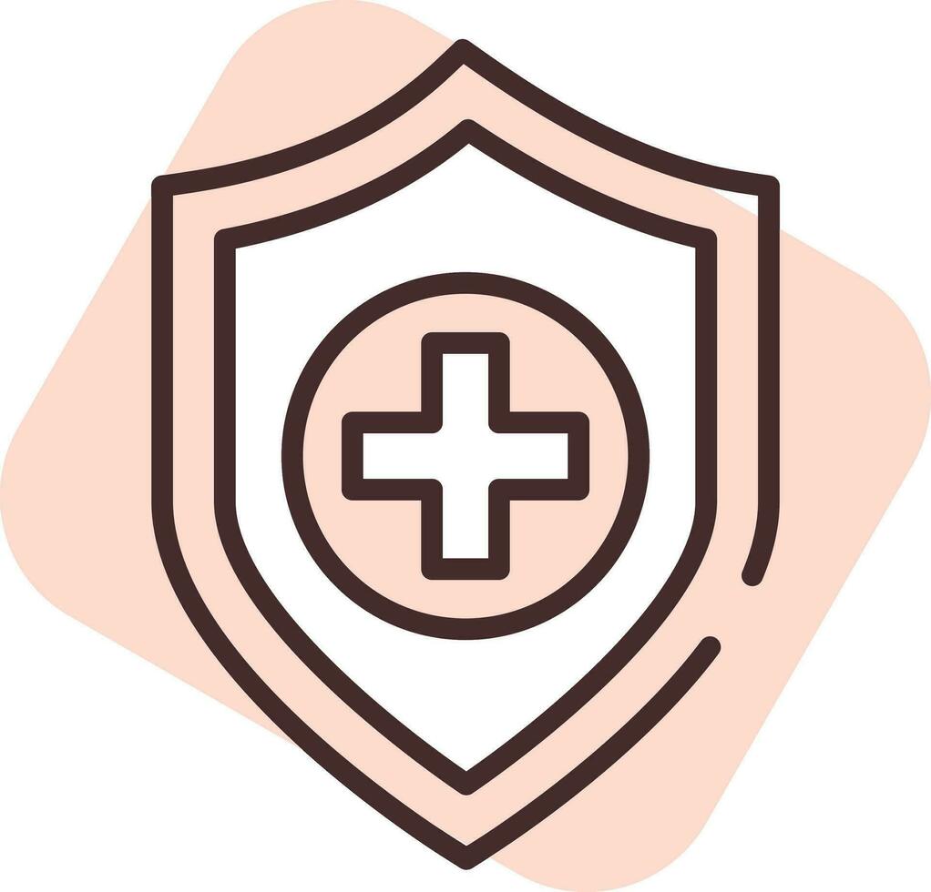 Krankenversicherung, Symbol, Vektor auf weißem Hintergrund.