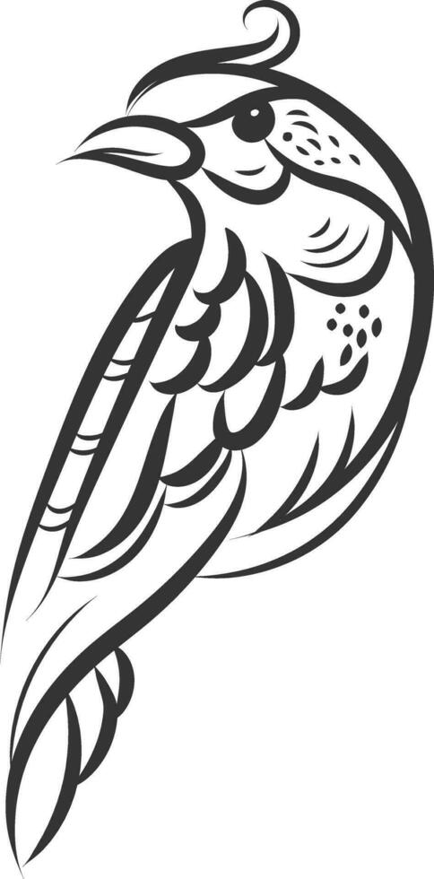fågel tatuering design, illustration, vektor på en vit bakgrund.