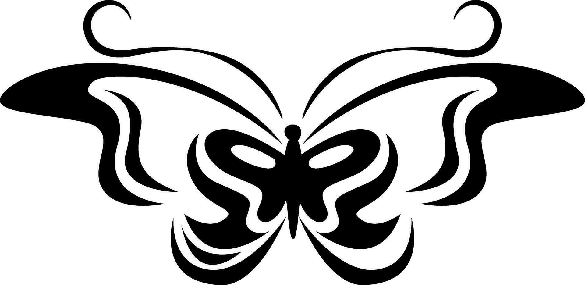 schwarz Schmetterling Tätowierung, tätowieren Illustration, Vektor auf ein Weiß Hintergrund.