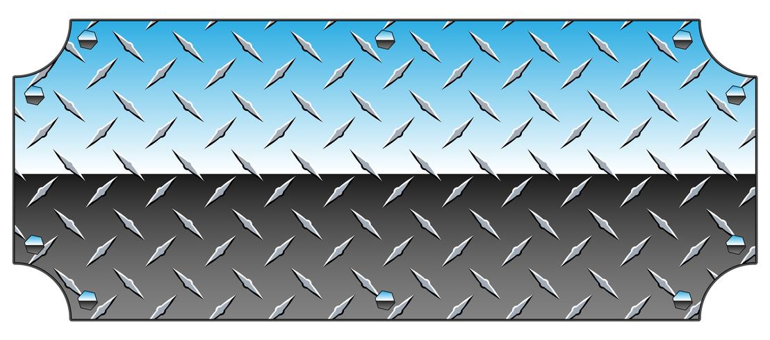 Brilliant Chrome Diamond Plate Metal Sign Bakgrund Vector Illustration