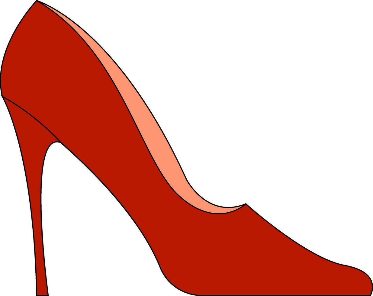 röd sko illustration vektor på vit bakgrund