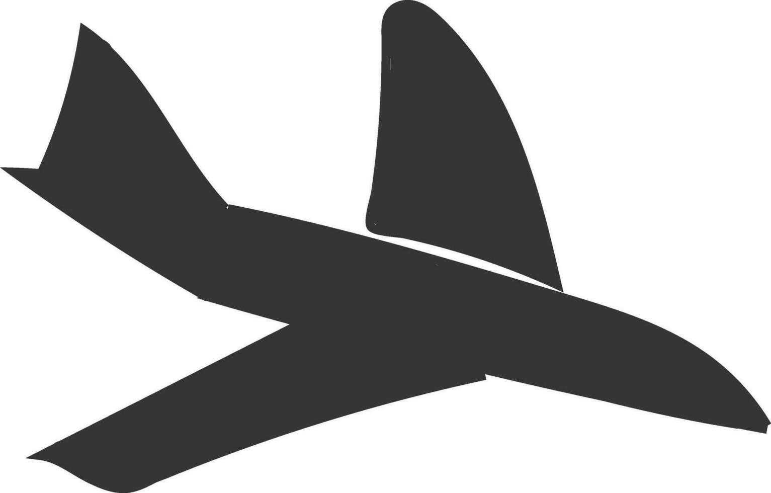 ein schwarz Flugzeug Vektor oder Farbe Illustration