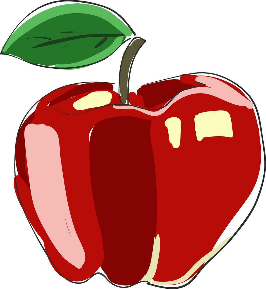 ein abstrakt Apfel Vektor oder Farbe Illustration