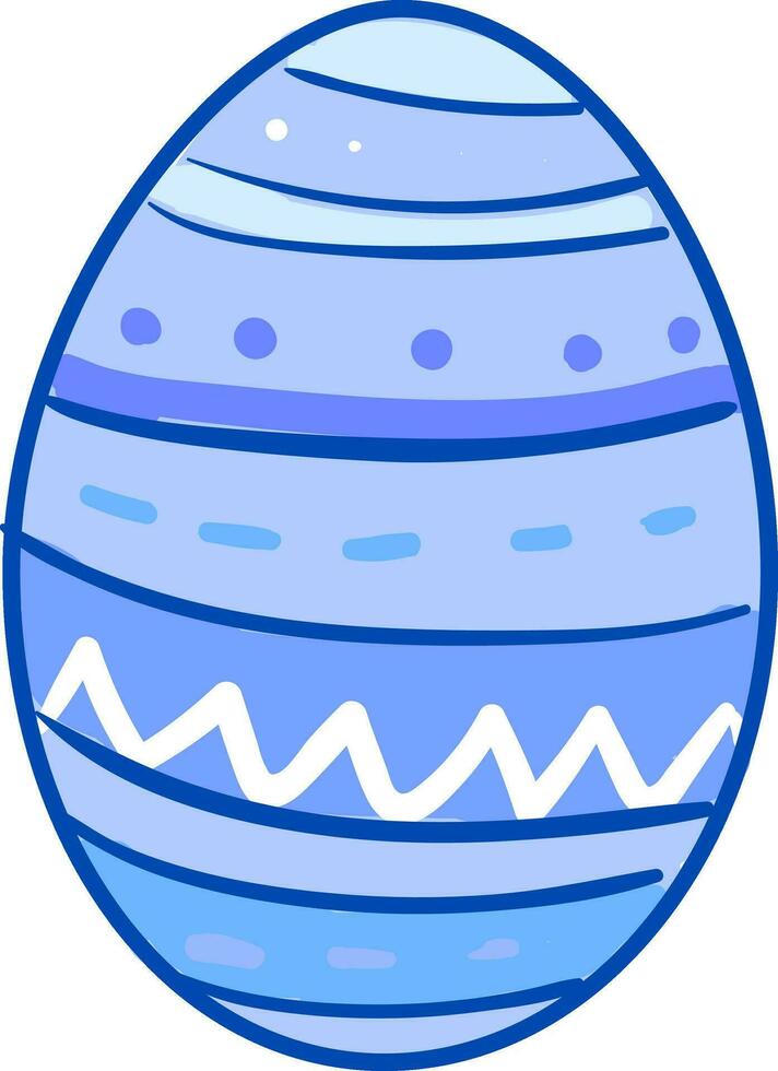 ein Blau Ostern Ei Vektor oder Farbe Illustration