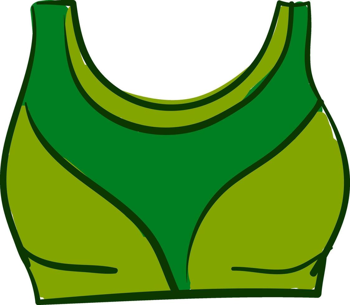 en behå i grön Färg vektor eller Färg illustration