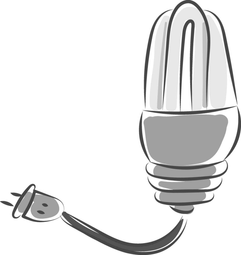 Birne mit Kabel Vektor oder Farbe Illustration