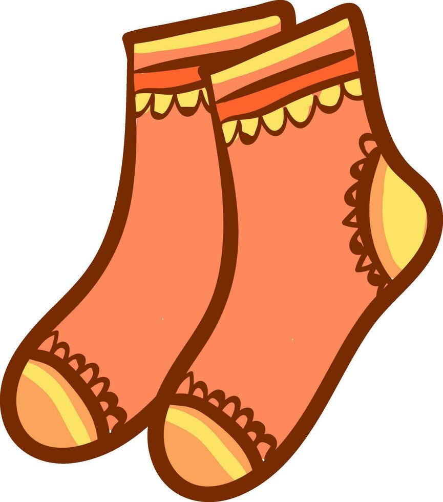 ein Orange Socken Vektor oder Farbe Illustration