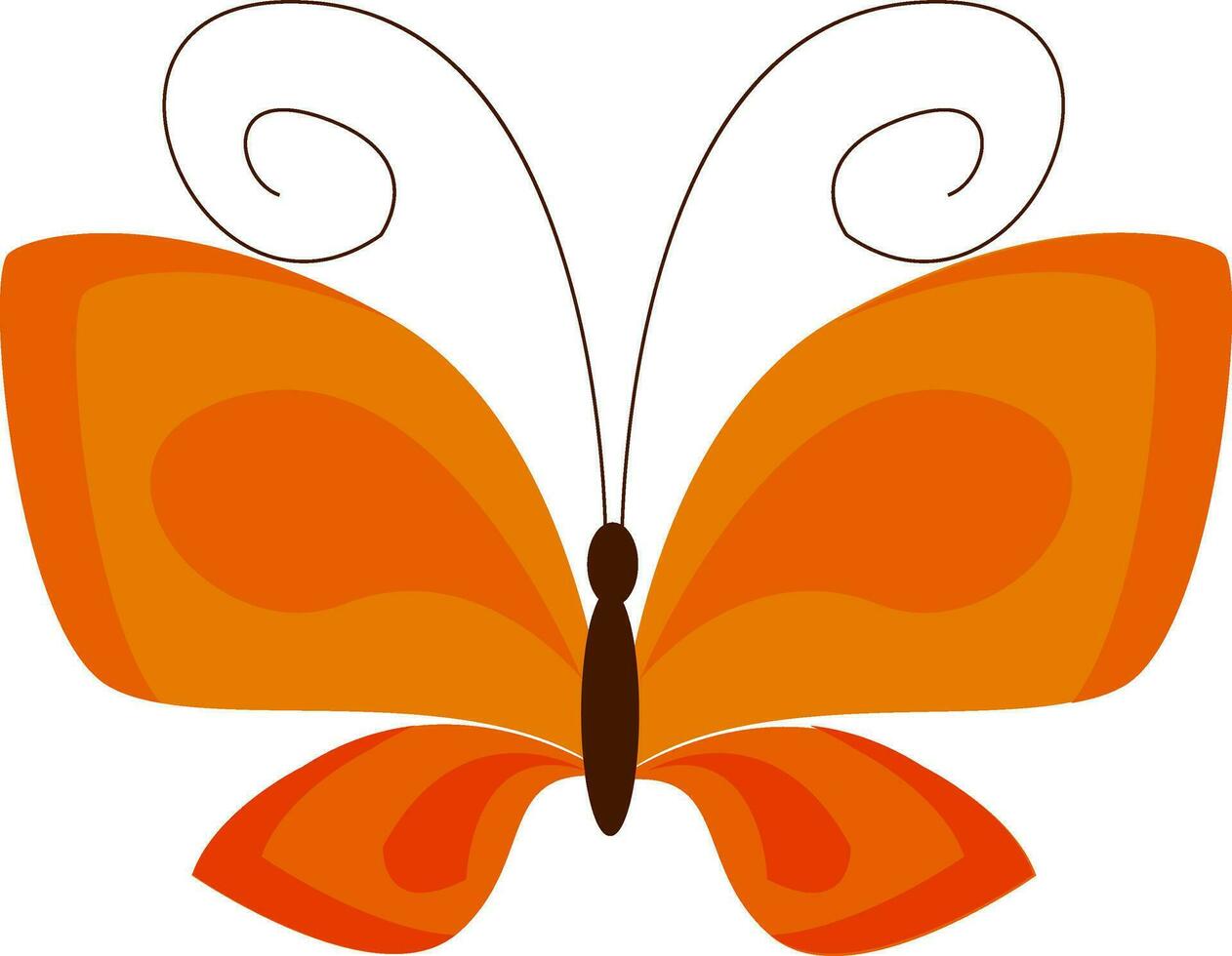 ein Orange Schmetterling Vektor oder Farbe Illustration
