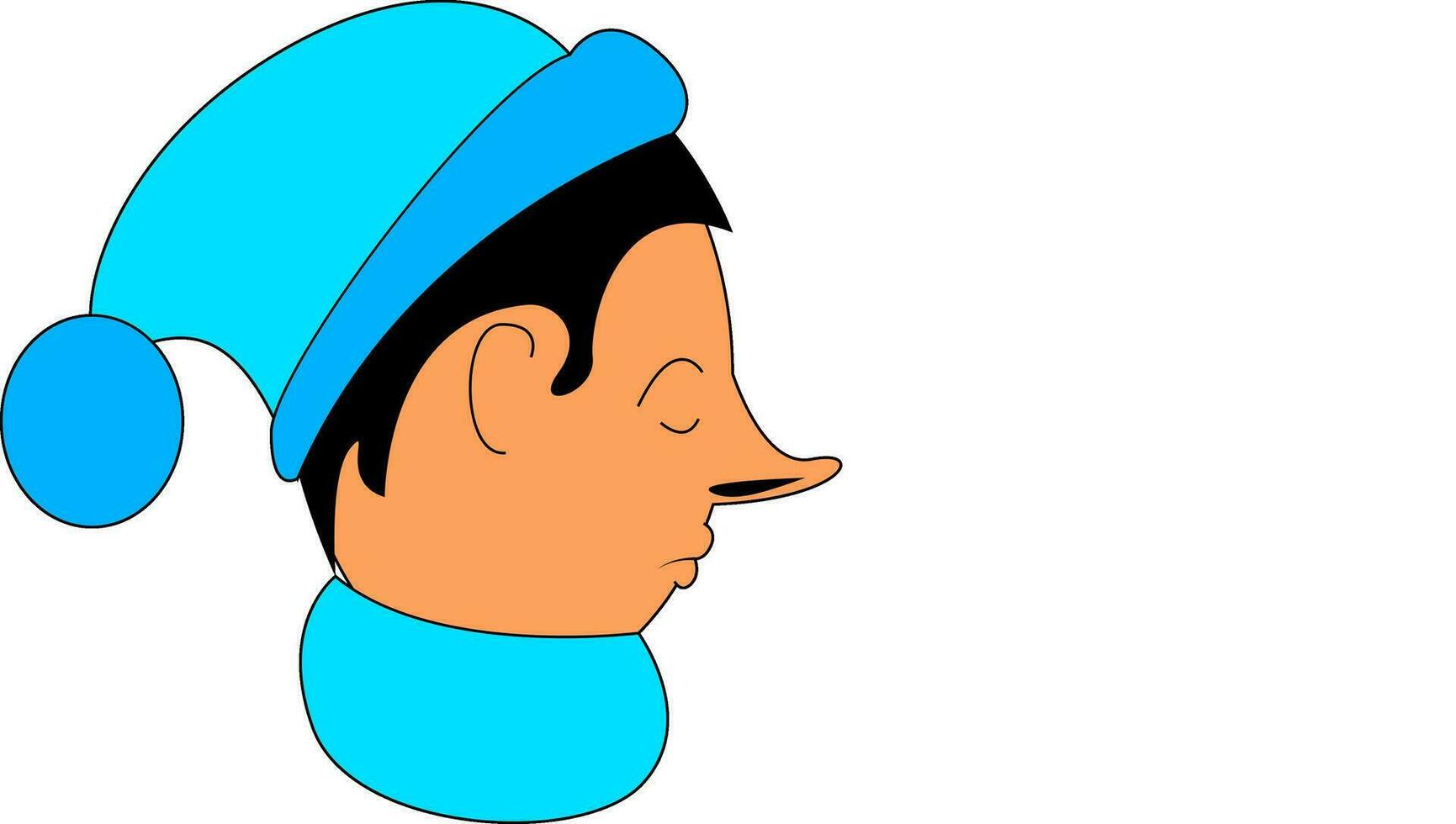 blå scarf och hatt, vektor eller Färg illustration.