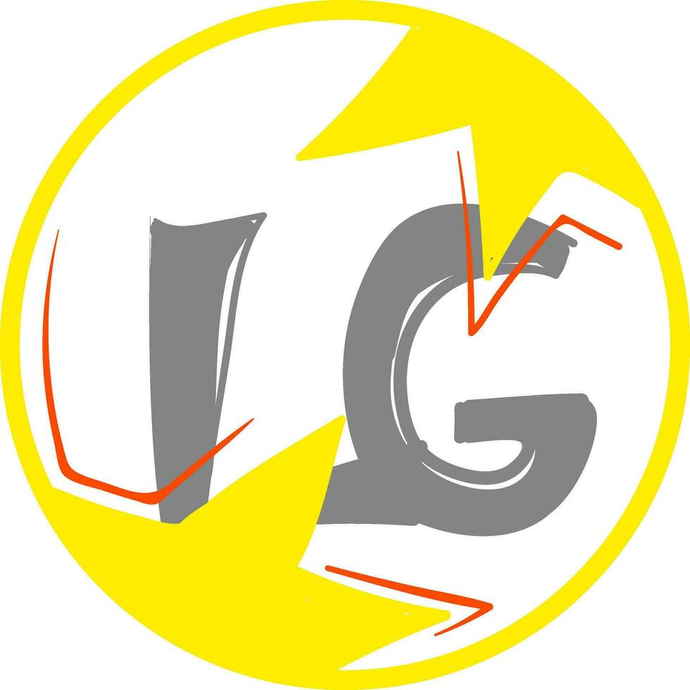 lg Logo, Vektor oder Farbe Illustration.