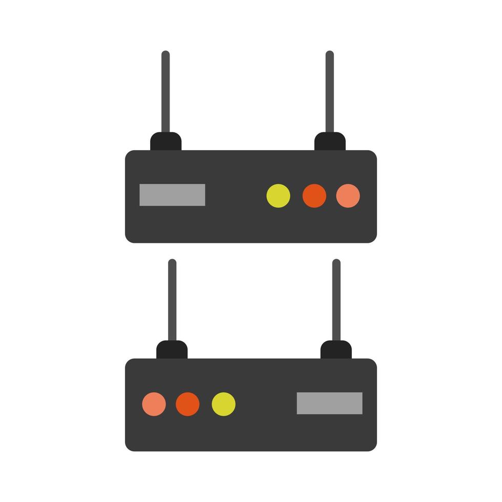 Router auf weißem Hintergrund dargestellt vektor