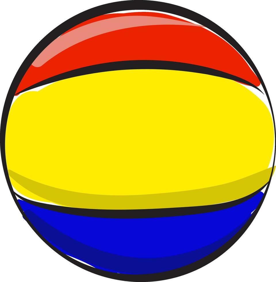 ClipArt av en färgrik strand boll vektor eller Färg illustration