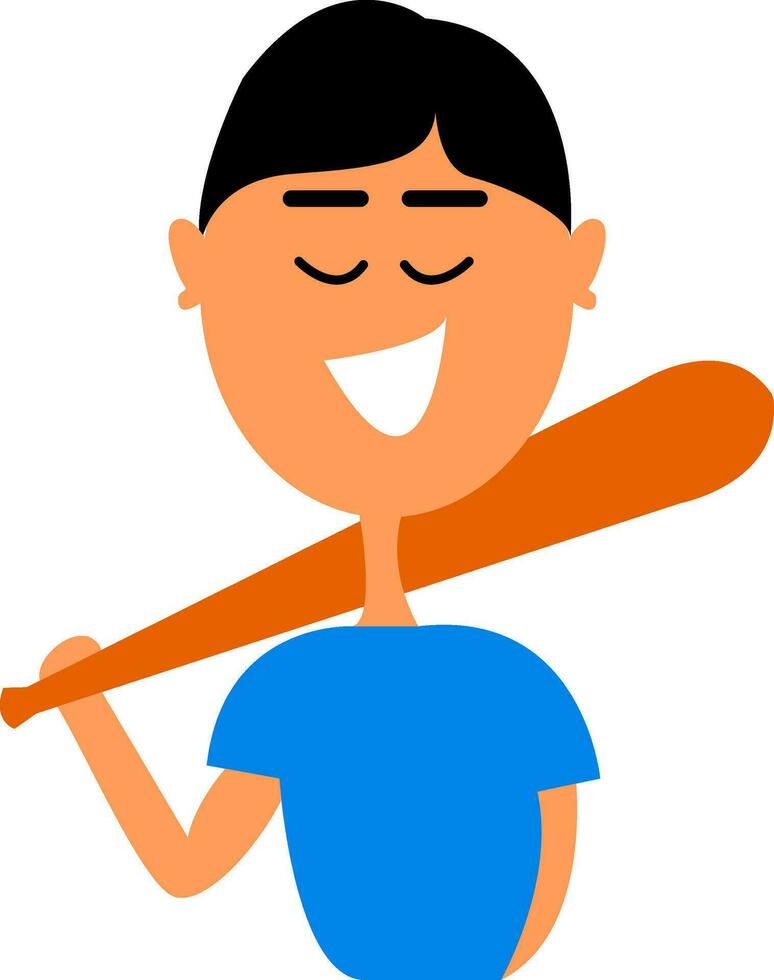 ClipArt av en baseboll spelare vektor eller Färg illustration