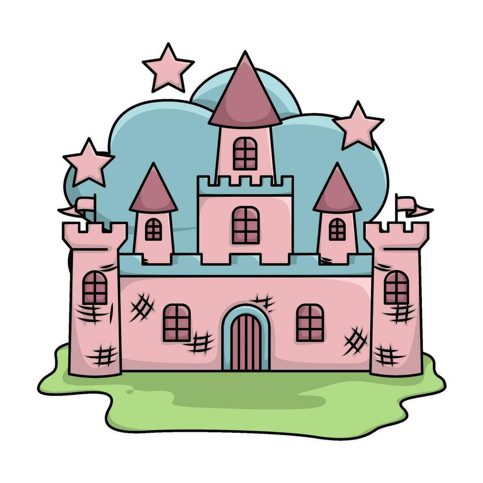 palats med stjärna illustration vektor