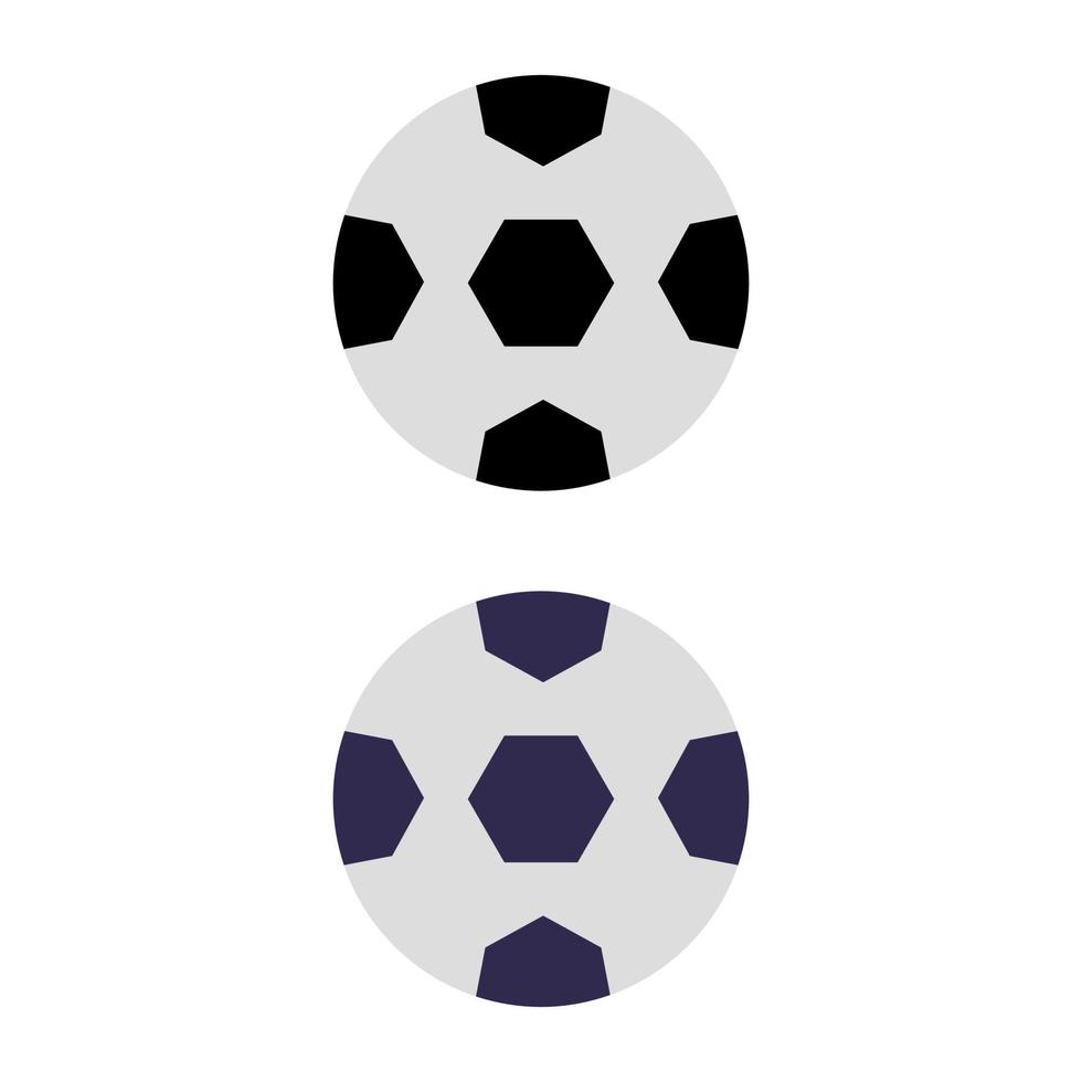 Fußball auf weißem Hintergrund dargestellt vektor