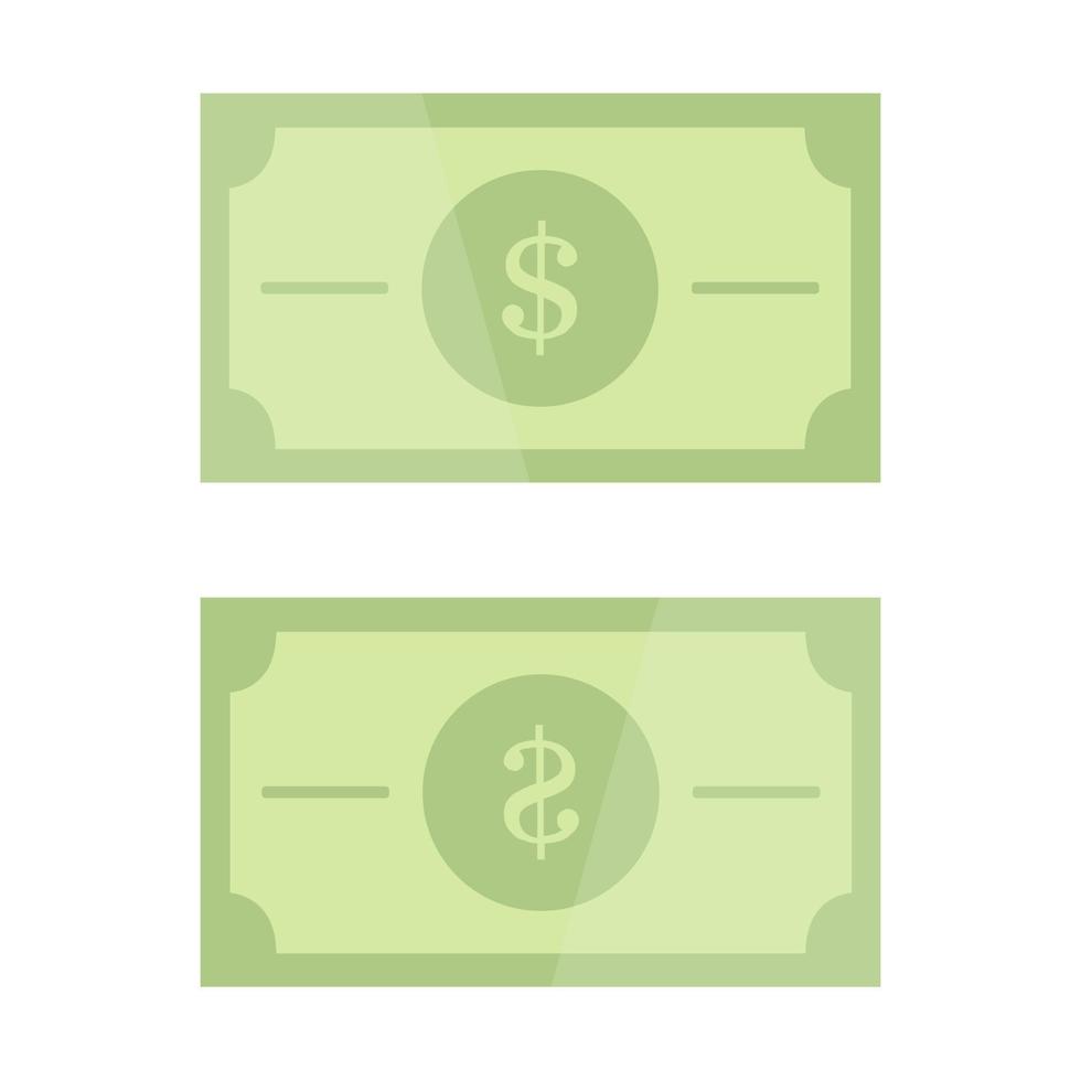 Geld illustriert auf weißem Hintergrund vektor