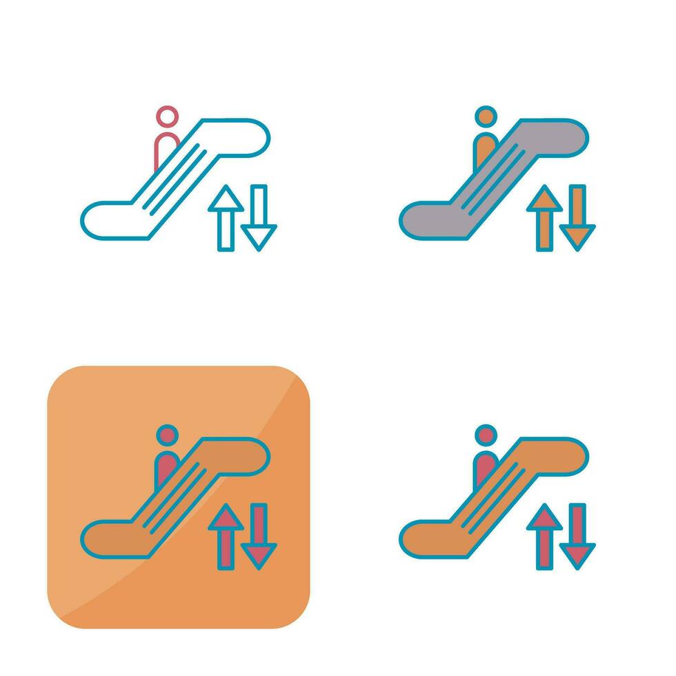 Symbol für Rolltreppenvektor vektor