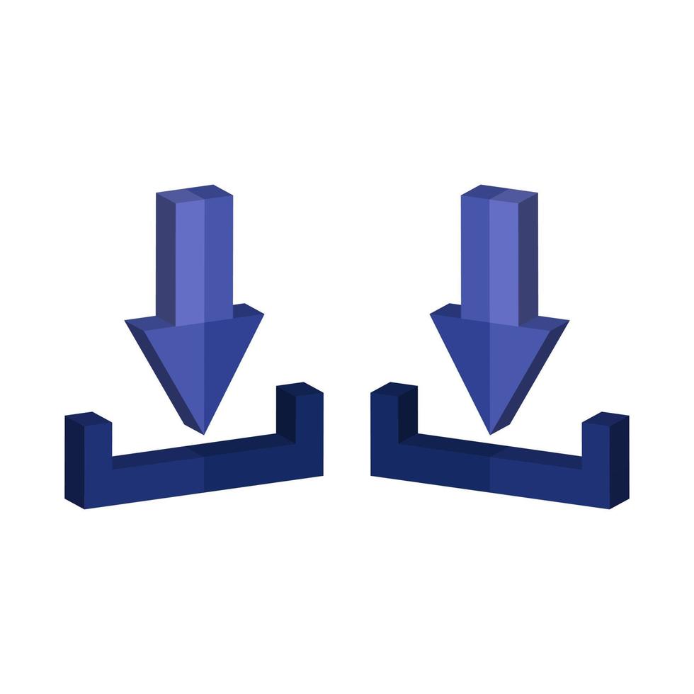 nedladdning illustrerad på vit bakgrund vektor