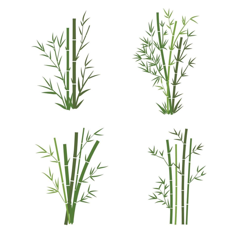 Bambusbaumblatt-Vektorillustration vektor