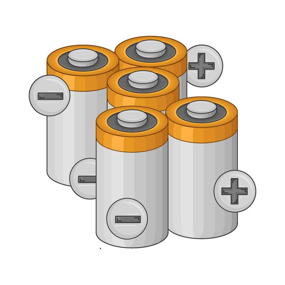 batteri elektrisk illustration vektor