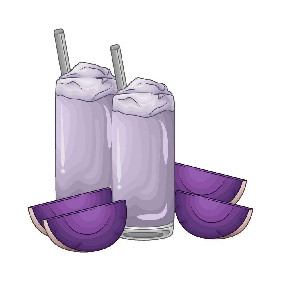 Taro trinken mit Taro lila Süss Kartoffel Illustration vektor