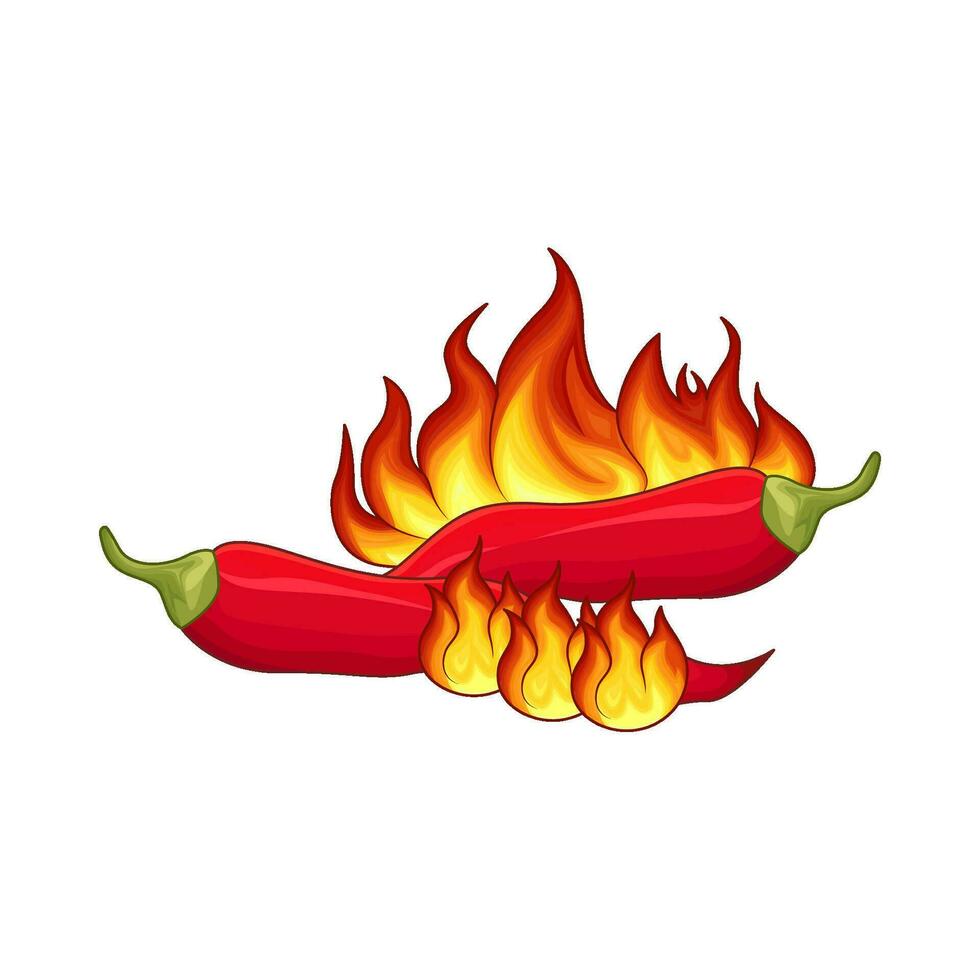 heiß Chili Feuer Illustration vektor