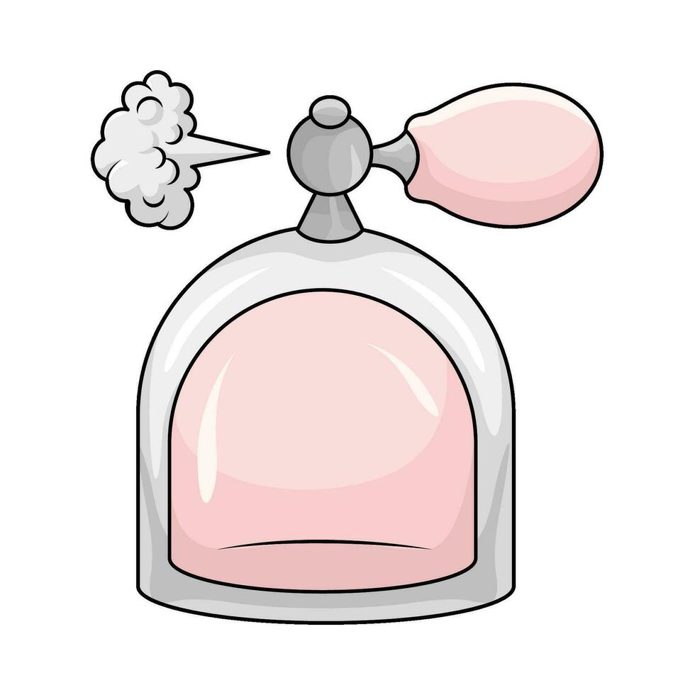 Parfum Flasche sprühen mit Rauch Illustration vektor