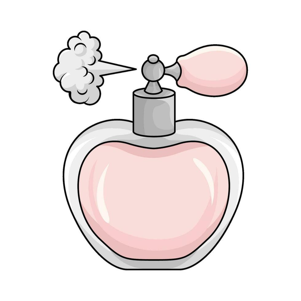 Parfum Flasche sprühen mit Rauch Illustration vektor