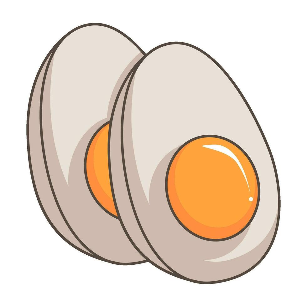 ångad ägg skiva illustration vektor