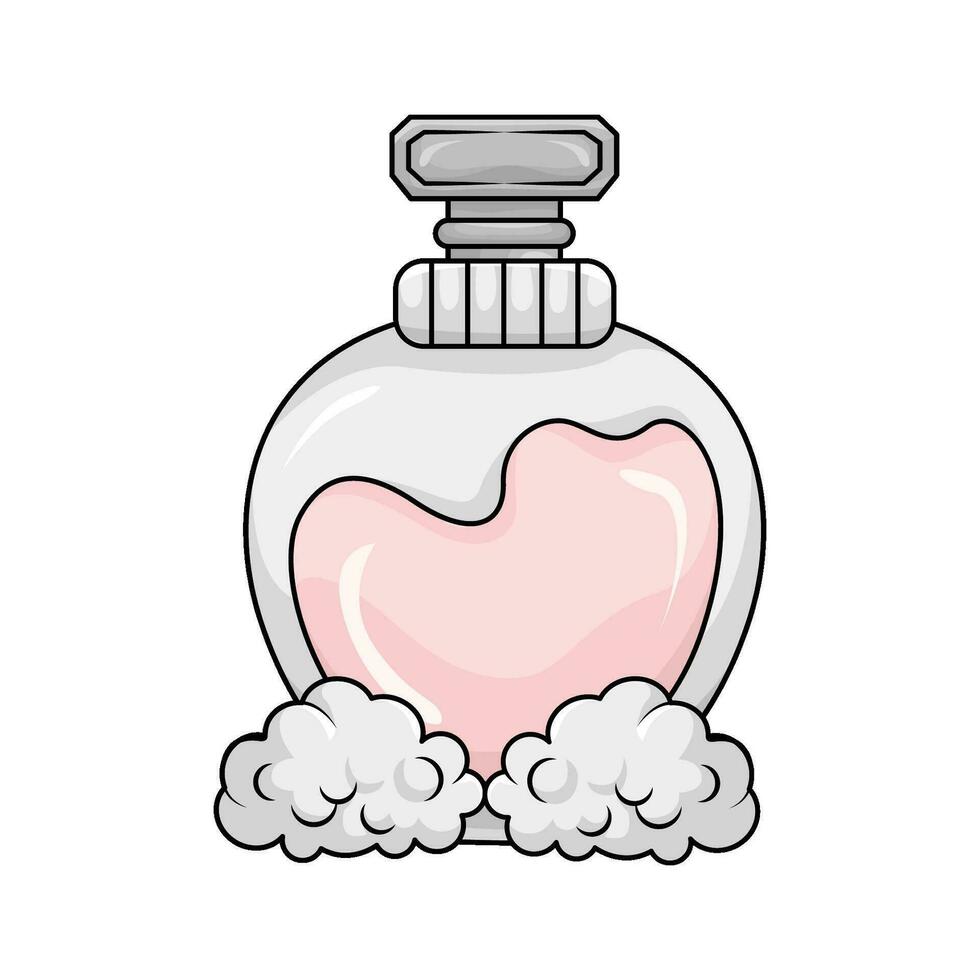 Parfum Flasche sprühen mit Rauch Illustration vektor