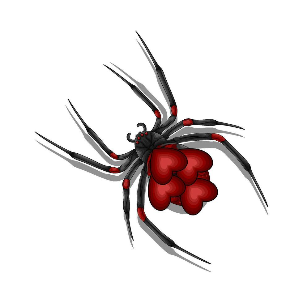 Abbildung der roten Spinne vektor