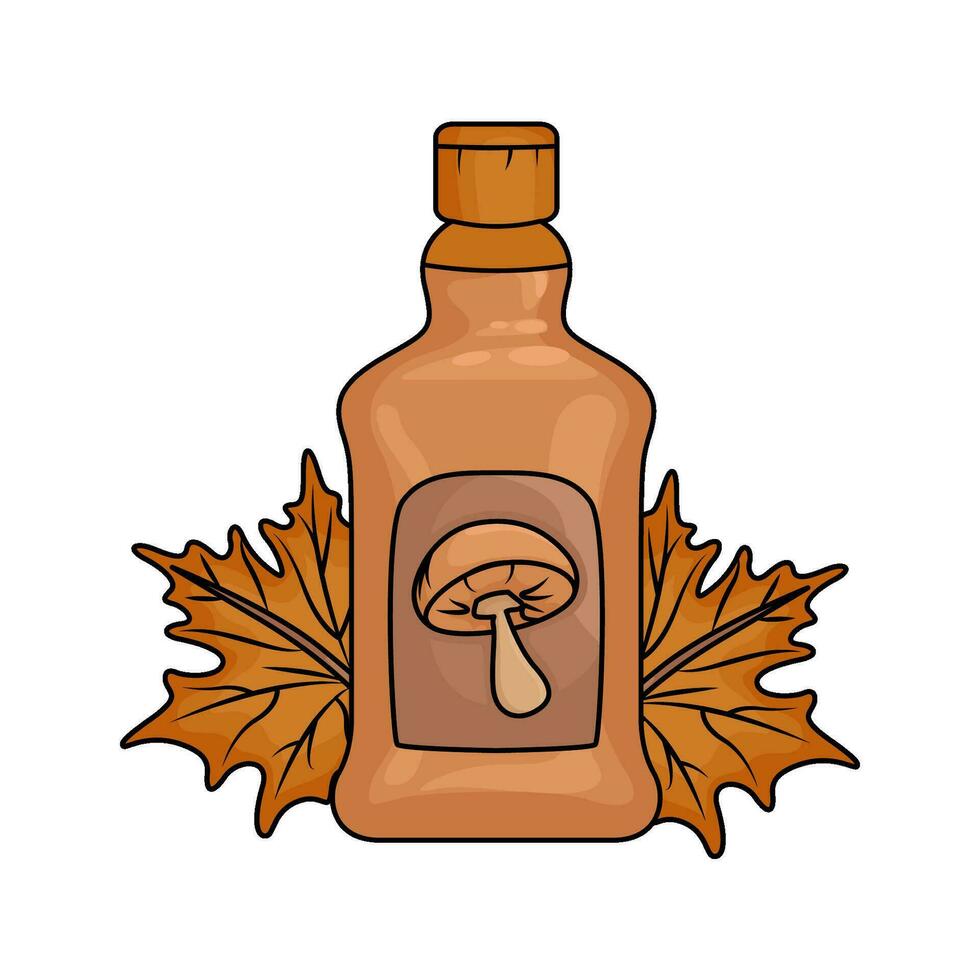 Herbst trinken mit Herbst Blatt Illustration vektor