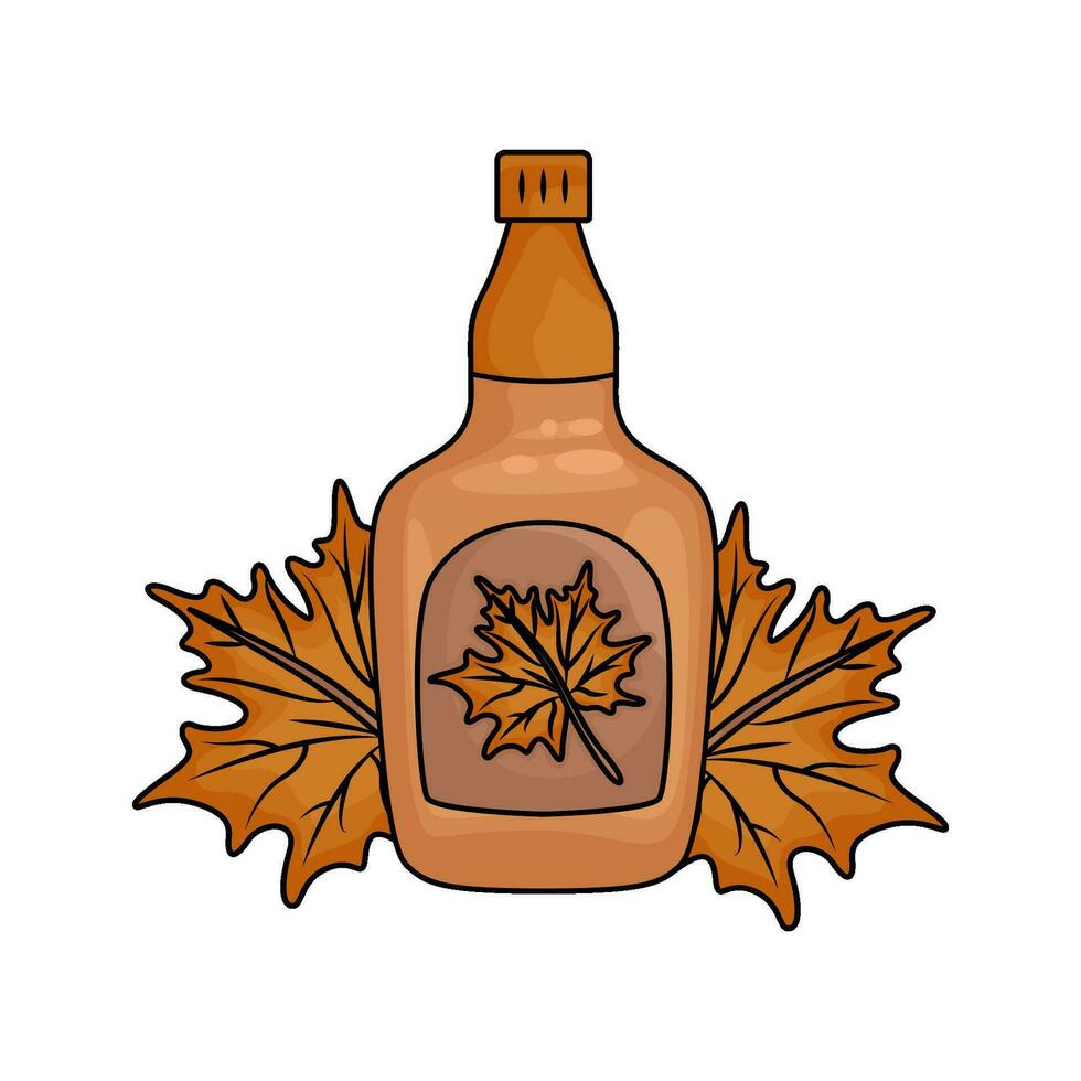 Herbst trinken mit Herbst Blatt Illustration vektor