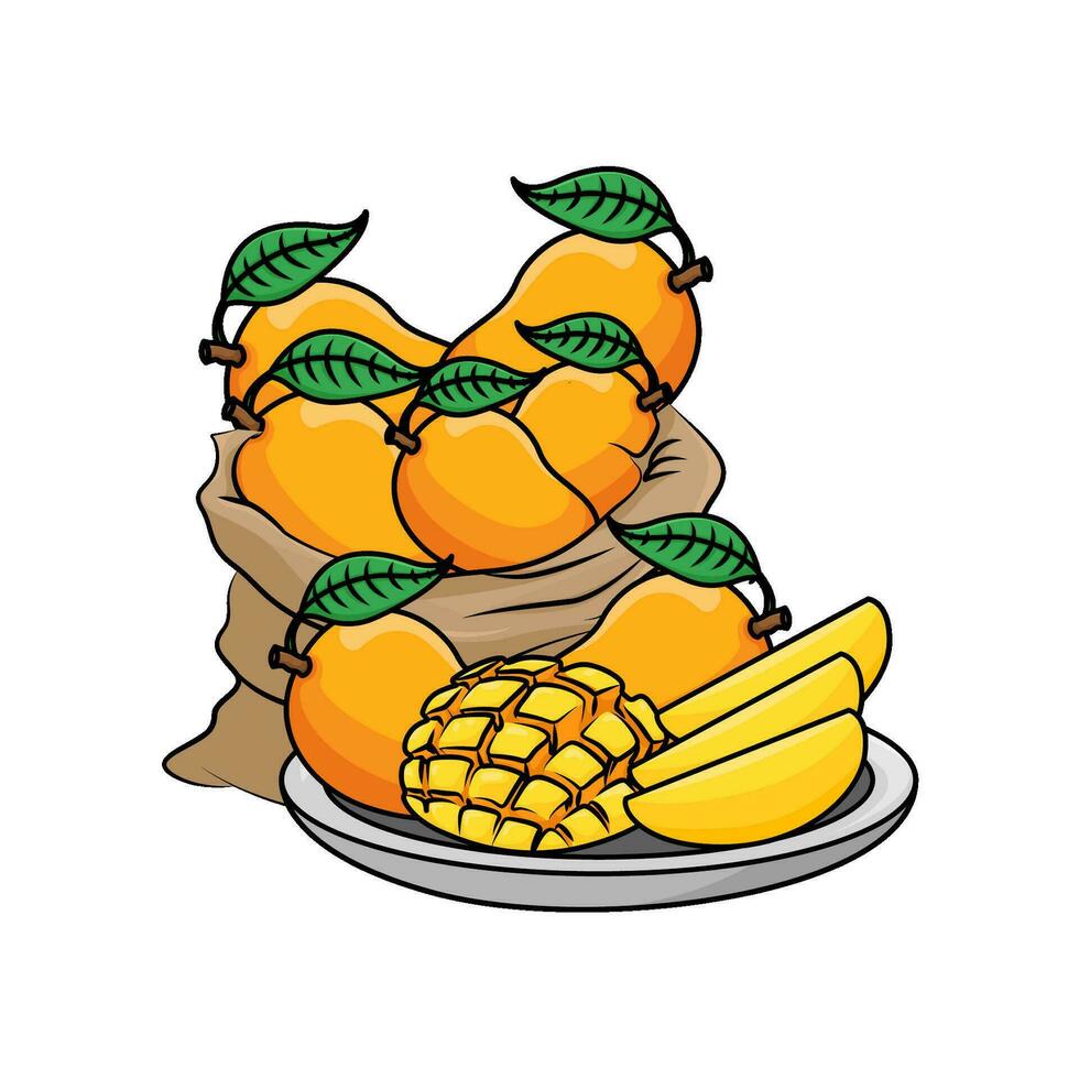 Mango-Frucht-Illustration vektor