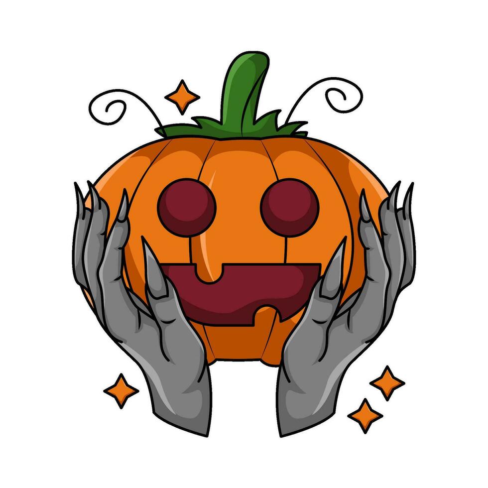 pumpa i hand illustration vektor