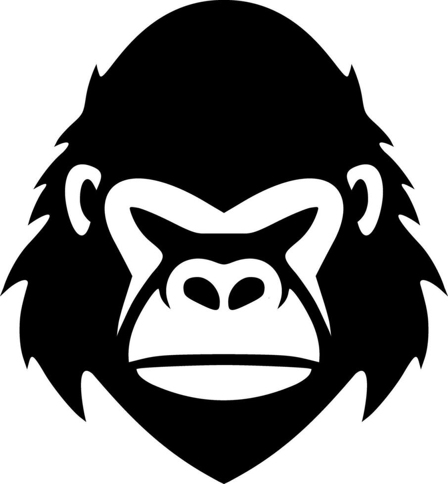 vektor arg gorilla ansikte ikon logotyp vektor illustration