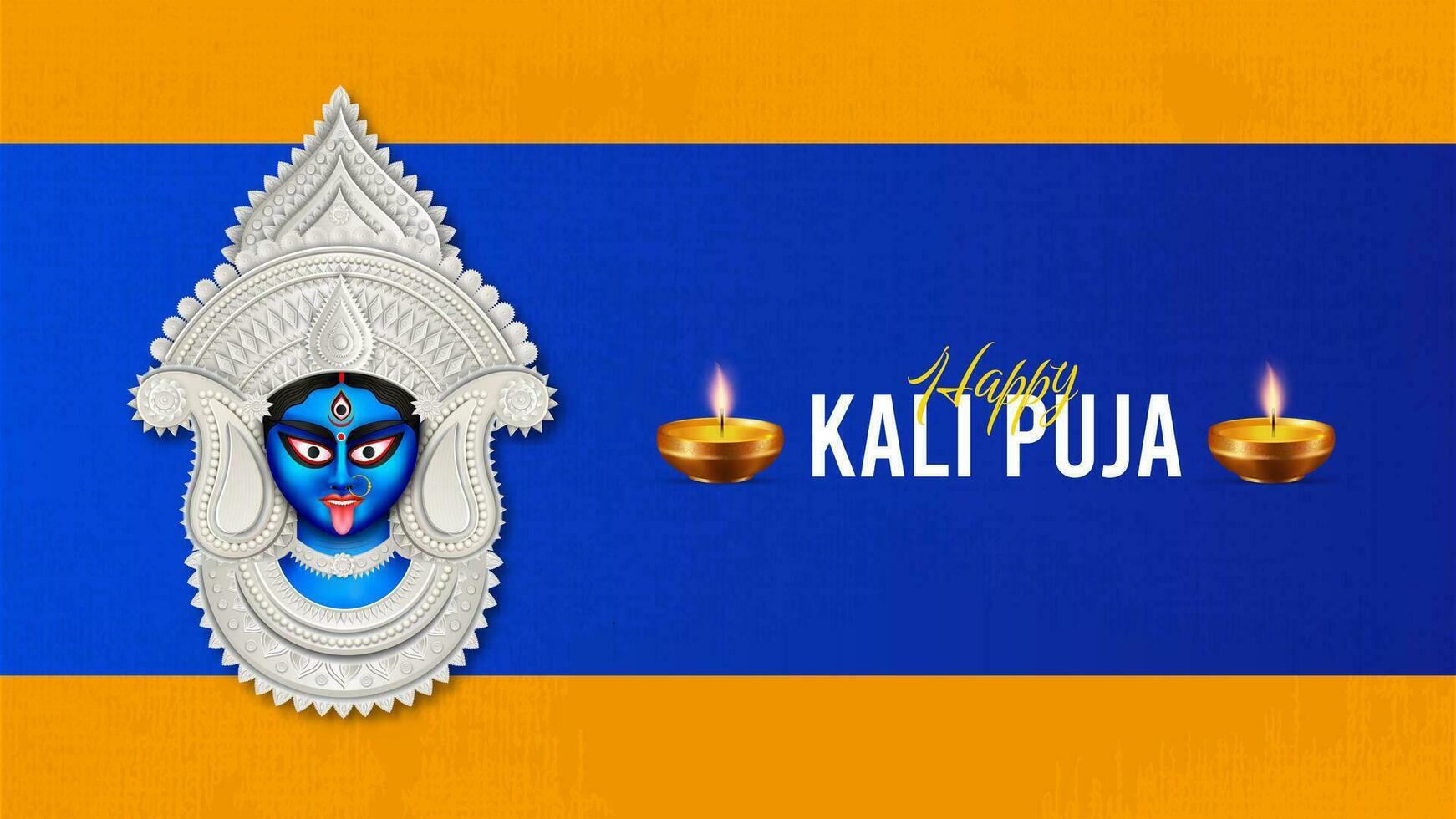 Lycklig kali puja social media posta vektor