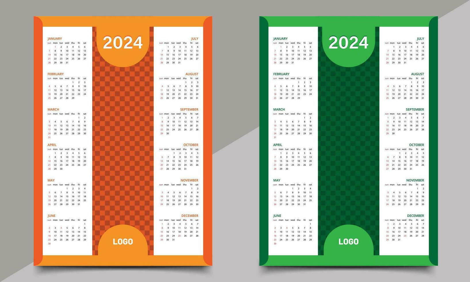 kreativ Kalender Design. Mauer oder eine Seite Kalender Design Vorlage. vektor