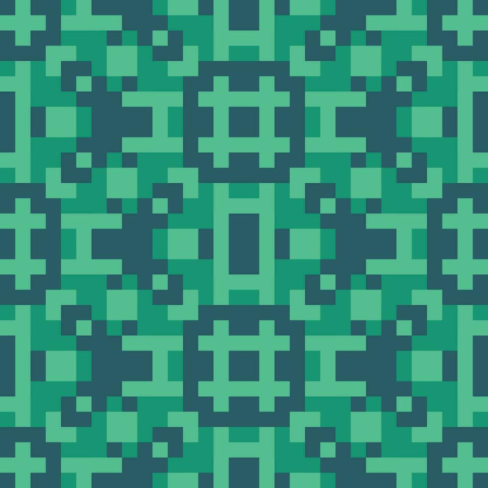 en grön och blå mönster med kvadrater vektor