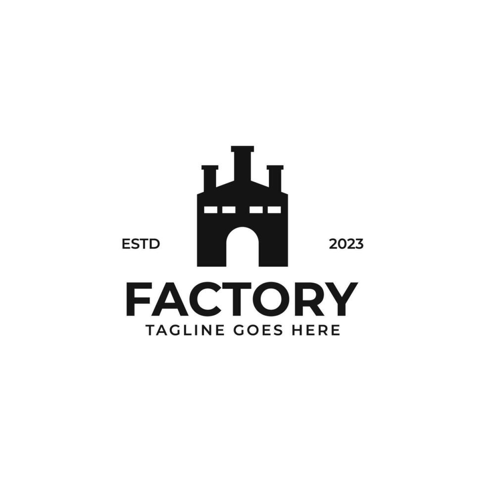 fabrik logotyp design begrepp vektor illustration symbol ikon