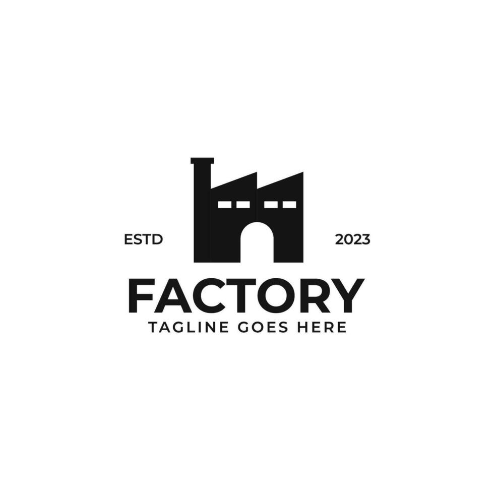 fabrik logotyp design begrepp vektor illustration symbol ikon