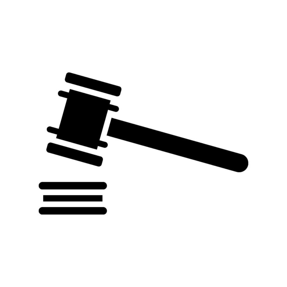 Hammer Gesetz Symbol Design Vektor Vorlage