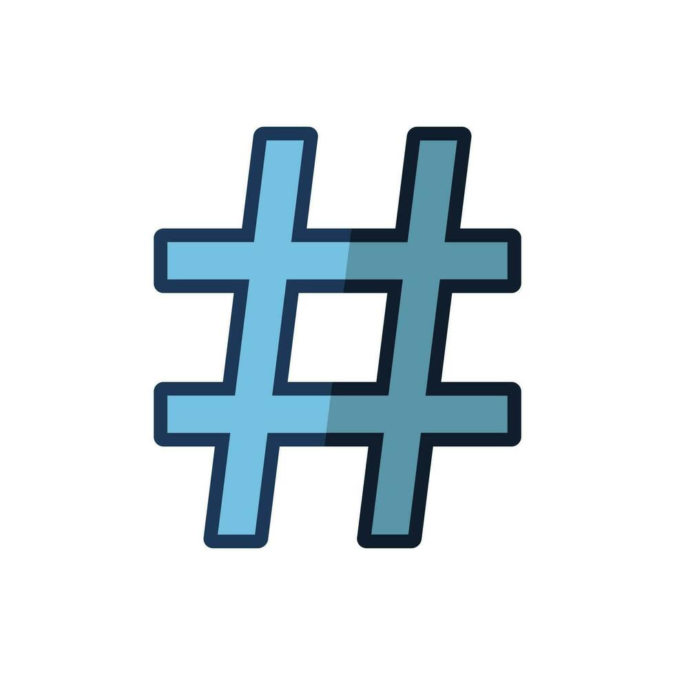 hashtag ikon design vektor mall