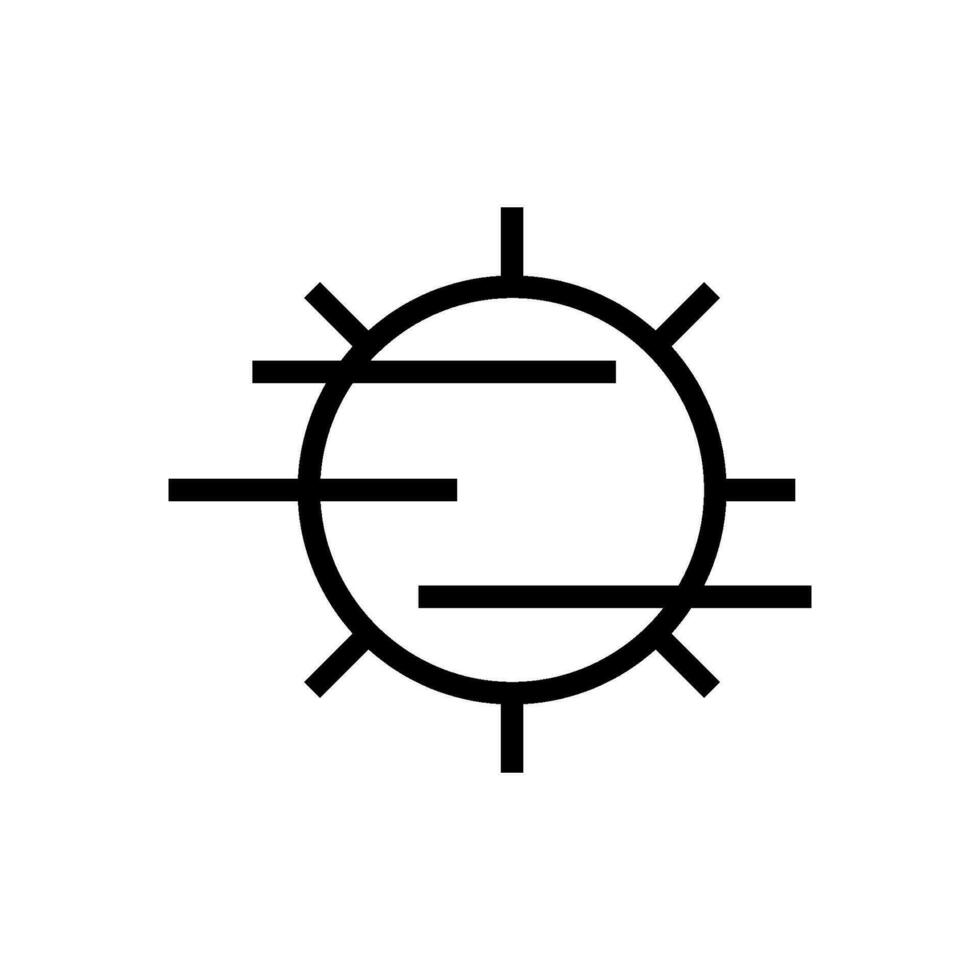 Nebel Tag Symbol Vektor