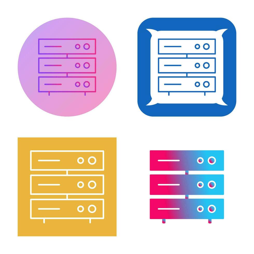 einzigartiges Servernetzwerk-Vektorsymbol vektor