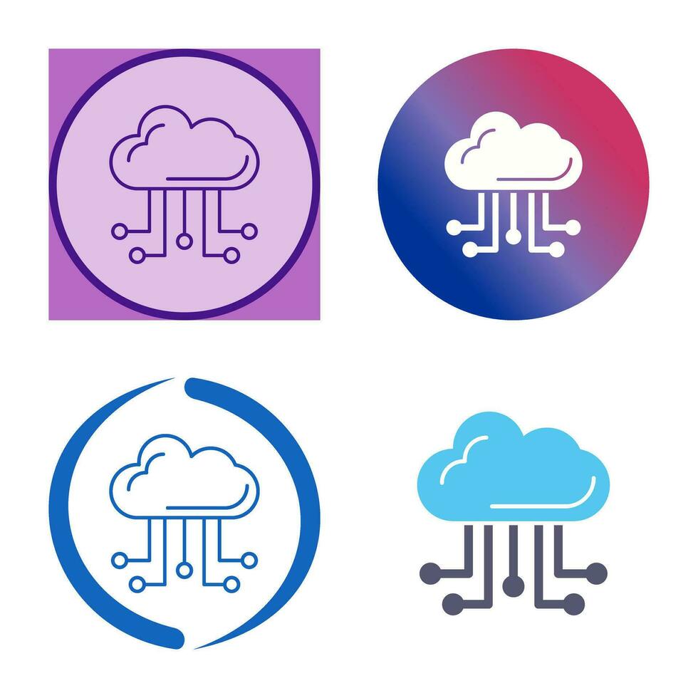 Cloud-Computing-Vektorsymbol vektor