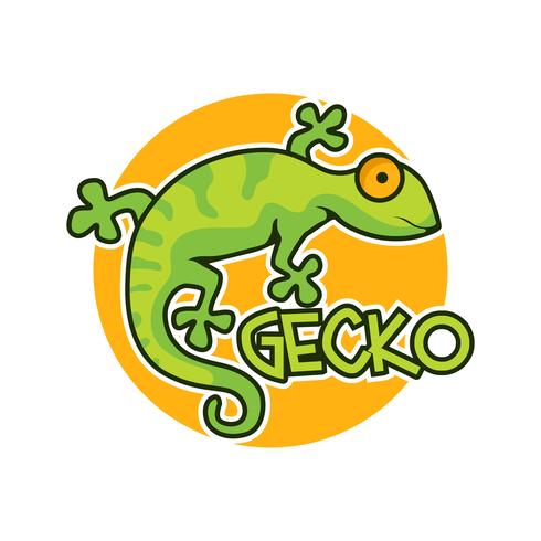 Gecko ödla karaktär vektor