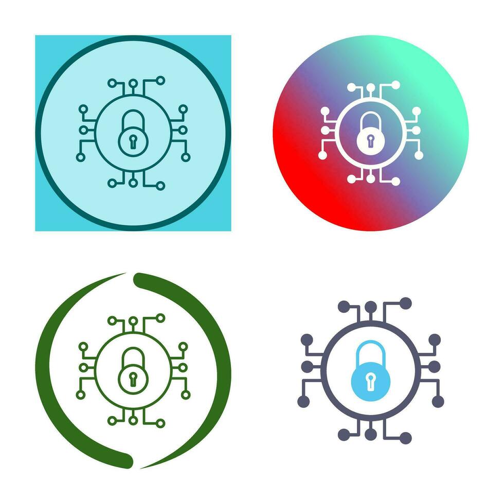 unik data säkerhet vektor ikon