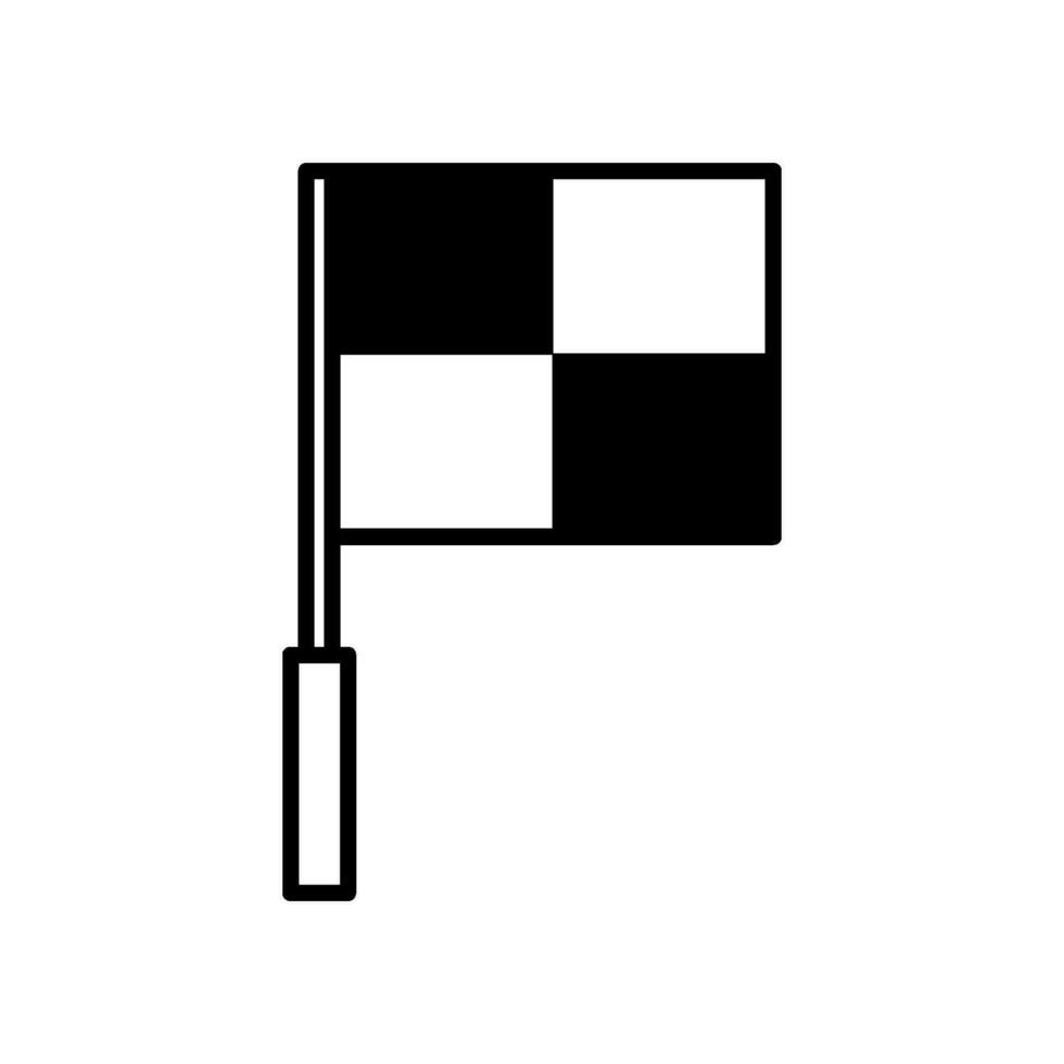 flagga av linje fotboll bedöma ikon vektor